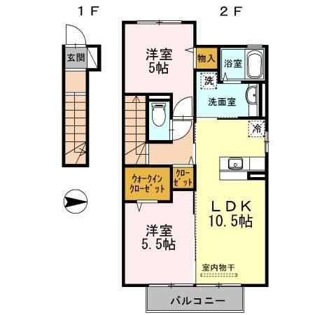 D-room東高松（201） 間取り図画像