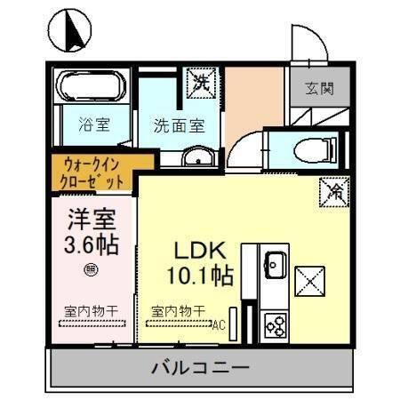 D-room N・KⅡ（103） 間取り図画像