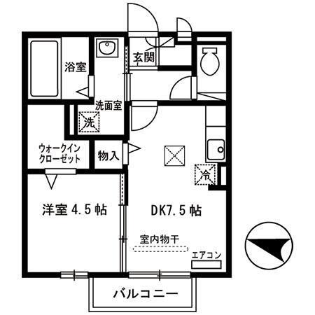 フェリーチェ小雑賀　A棟（A105） 間取り図画像
