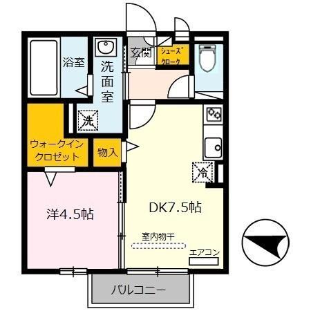 フェリーチェ小雑賀　A棟（A105） 間取り図画像