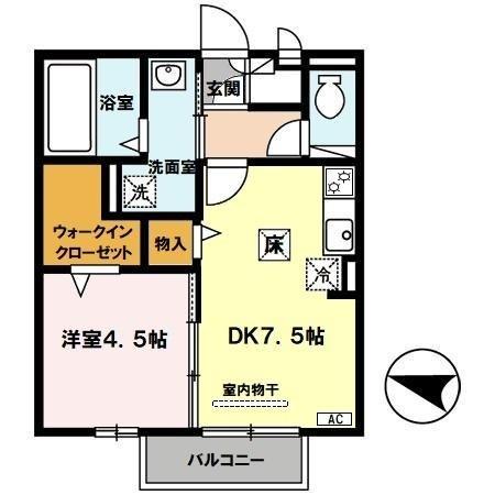 フェリーチェ小雑賀　A棟（A105） 間取り図画像