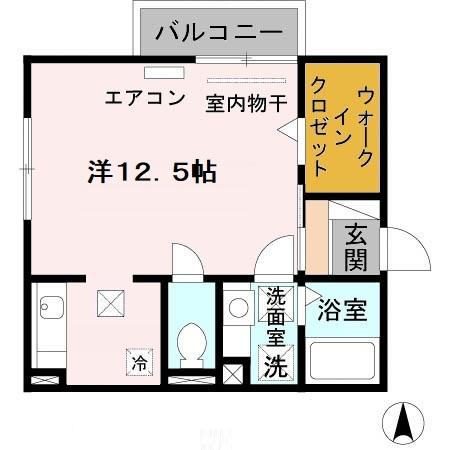 あーばんはいつ神前（ｺｳｻﾞｷ）　Ａ棟（A105） 間取り図画像