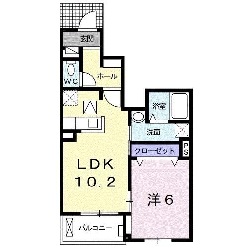 ヴェルソー有本Ⅰ（102） 間取り図画像