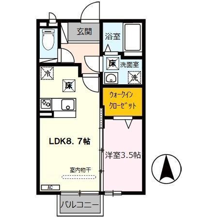 グランディールⅡ（111） 間取り図画像