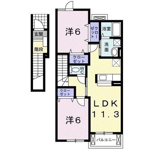 プリートメゾンＢ（203） 間取り図画像