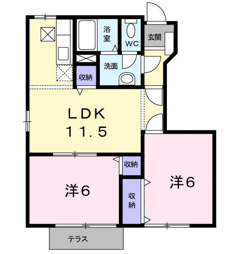 シャン・ド・フルール（103） 間取り図画像