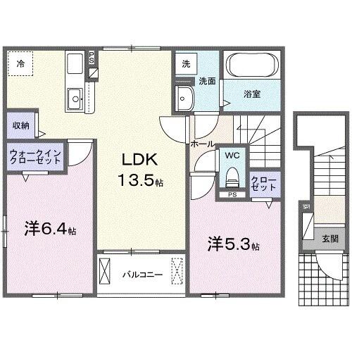 サンリットⅡ　（和歌山市内原）（201） 間取り図画像