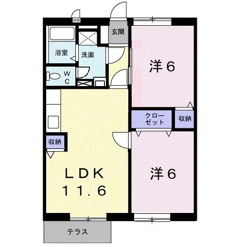 ハイツシャルマンリコＡ（103） 間取り図画像