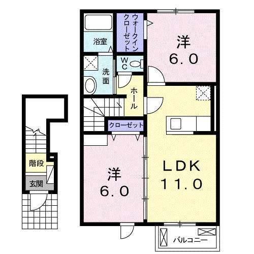 ガーデニア・Ｃ（202） 間取り図画像
