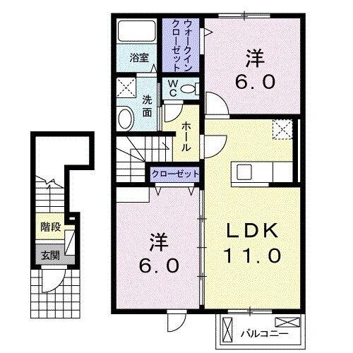 ガーデニア・Ｃ（202） 間取り図画像