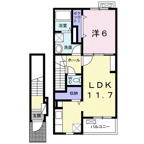 グランディール・シュン（203） 間取り図画像