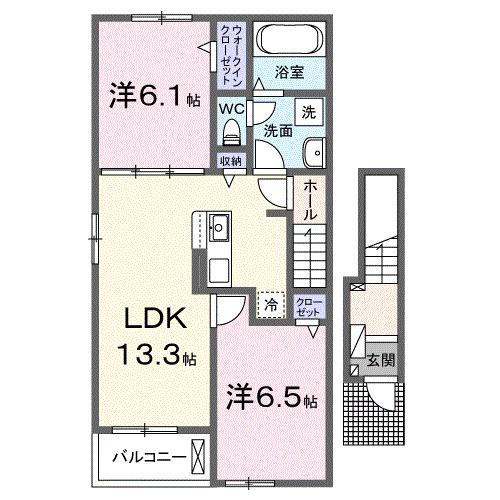 Ｔａｋａｒａｂａｋｏ　Ⅱ（201） 間取り図画像
