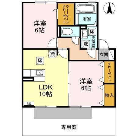 コートダジュール嶋（102） 間取り図画像