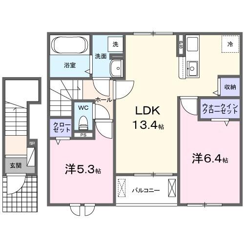 ピースフィールド（202） 間取り図画像