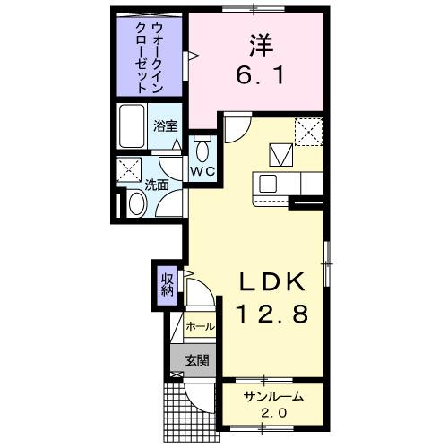 サーレ・ＷＥＳＴ　Ⅱ（103） 間取り図画像