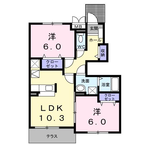アスタ−ラビスタⅠ（103） 間取り図画像