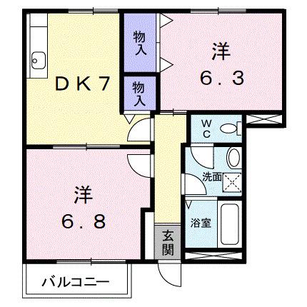 フリーデ・ヴァルト（102） 間取り図画像