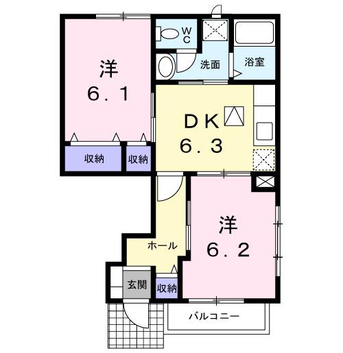 メゾン・アンソレイエⅠ（102） 間取り図画像
