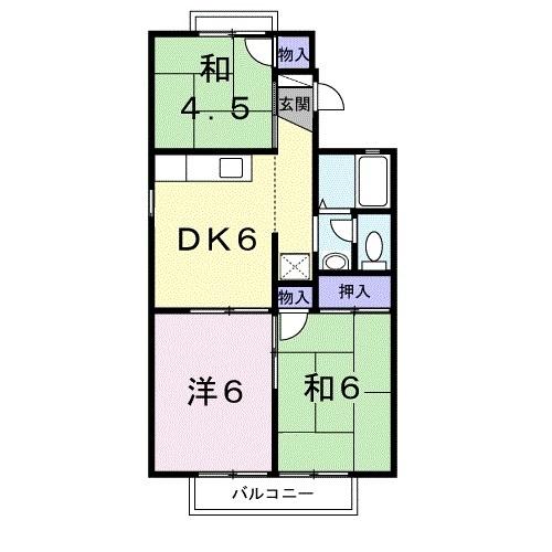 セジュールあきらⅡ（212） 間取り図画像