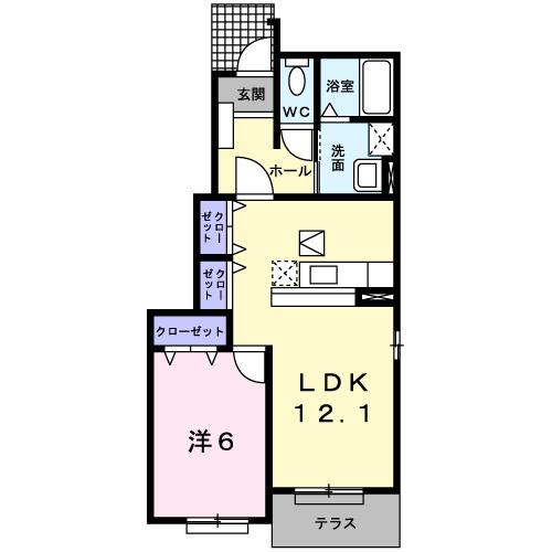ヴァン・ルミエール　Ⅱ（101） 間取り図画像