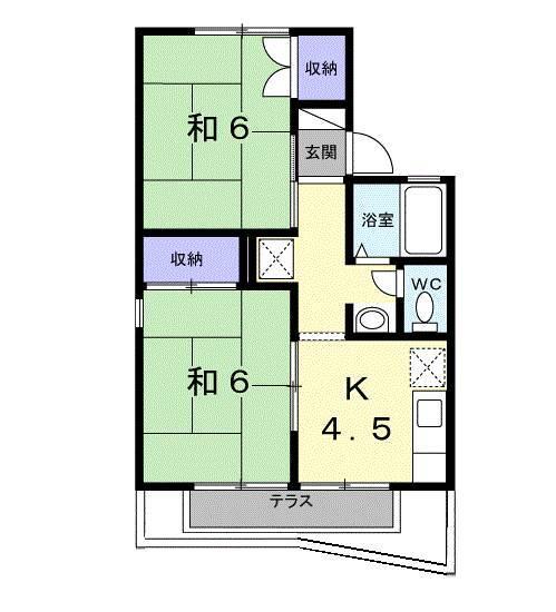 セジュールあきらⅠ（102） 間取り図画像