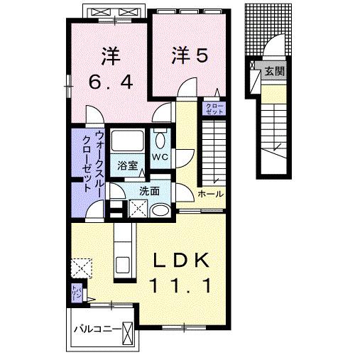 ビオーラ　クスミール（205） 間取り図画像