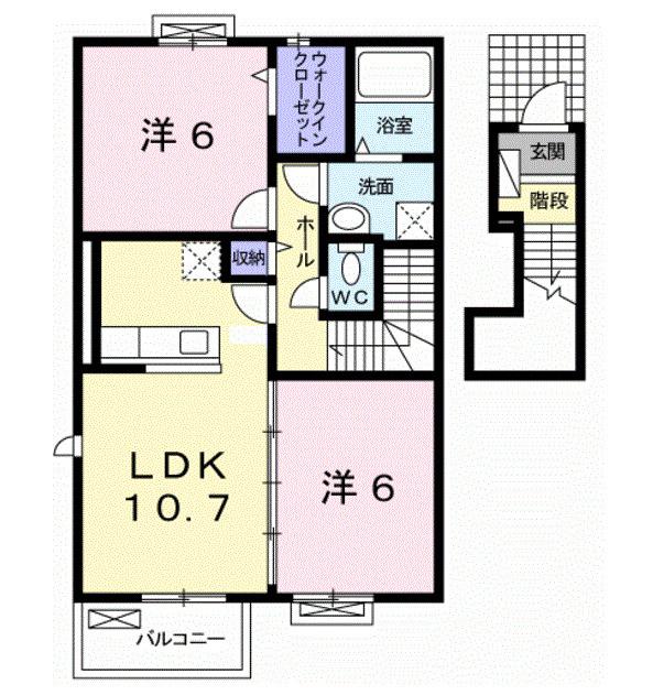 サンリットレジデンス大越（205） 間取り図画像
