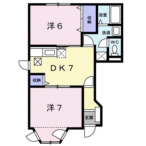 ＣＲＥＳＴＡＬＬＫＯＹＡⅡ（101） 間取り図画像