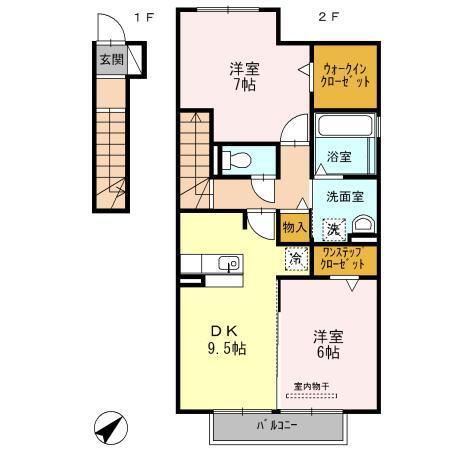 イソラ フェリジェ（201） 間取り図画像