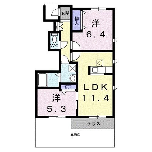 シャーメゾン西庄Ⅱ（107） 間取り図画像