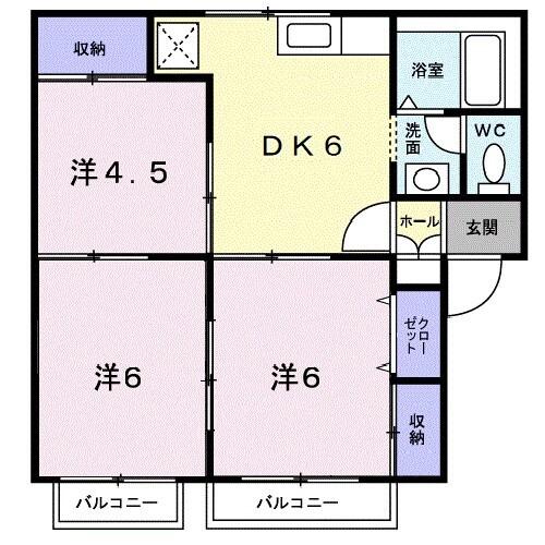 ハイツ星峰（203） 間取り図画像