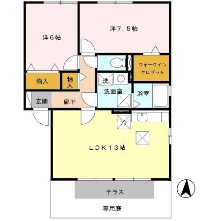キャトルセゾン　Ａ棟（A102） 間取り図画像