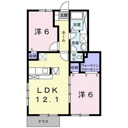 プリムヴェールⅠ（103） 間取り図画像
