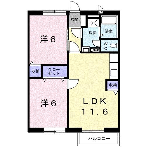 ハイツシャルマンリコＡ（202） 間取り図画像