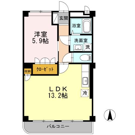 シャランテ橘Ⅰ（203） 間取り図画像