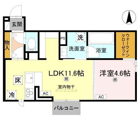 D-ROOM 中島（102） 間取り図画像