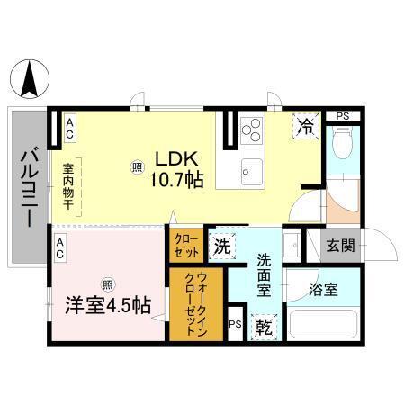 D-ROOM 中島（205） 間取り図画像