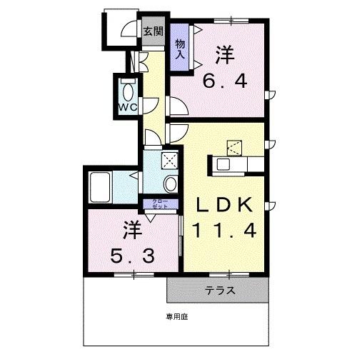 シャーメゾン西庄Ⅱ（107） 間取り図画像