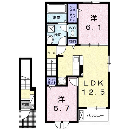 マナオラナⅠ（206） 間取り図画像