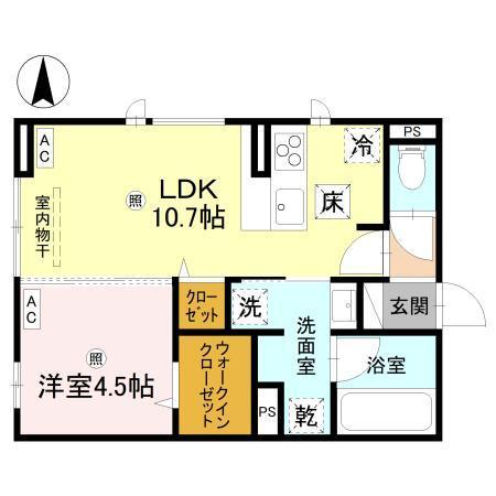 D-ROOM 中島（105） 間取り図画像