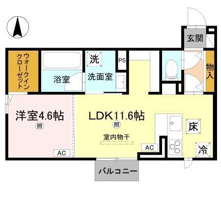 D-ROOM 中島（103） 間取り図画像