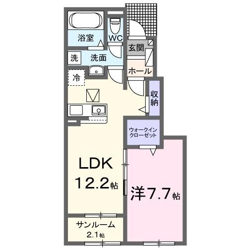 ウエスタン　ヴィレッジⅢ（106） 間取り図画像