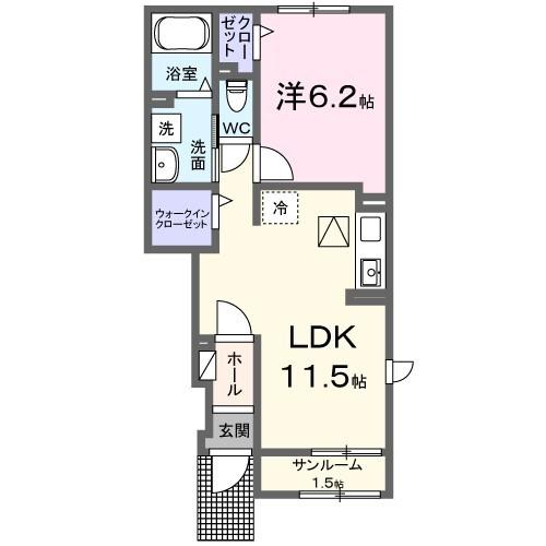 ウエスタン　ヴィレッジⅠ（106） 間取り図画像