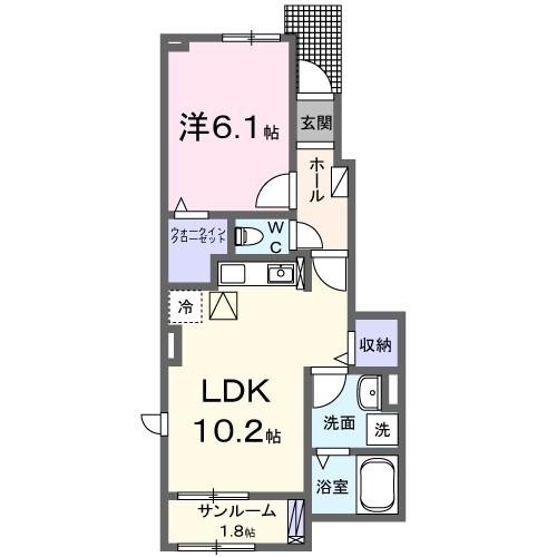 フロレゾンＣ（105） 間取り図画像