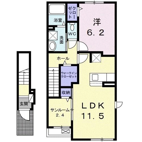 フロレゾンＡ（203） 間取り図画像