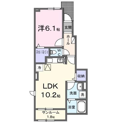 ルチェリデＢ（105） 間取り図画像