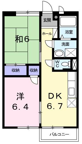 シャルム岩出（203） 間取り図画像