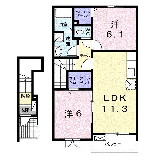 アヴァンツァートⅢ（203） 間取り図画像