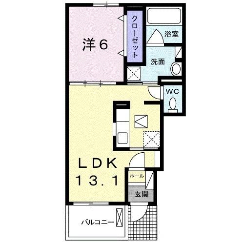 Ｂｅｌｌｅ　Ｃｒｅｓｔ　Ⅱ（102） 間取り図画像
