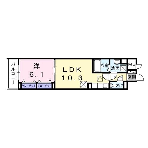 ヒカルサ和歌山城北ノース（102） 間取り図画像
